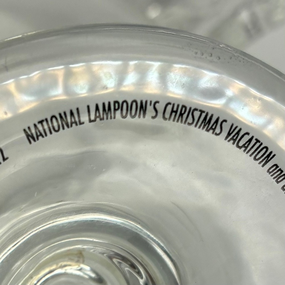 National Lampoon's Christmas Vacation Moose Mug 4" Tall Clear Glass Eggnog Cup - Picture 3 of 6